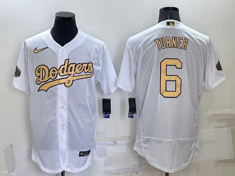Los Angeles Dodgers #6 Trea Turner White 2022 All Star Stitched Flexbase Nike Jersey,We sell and wholesale Los Angeles Dodgers #6 Trea Turner White 2022 All Star Stitched Flexbase Nike Jersey on line form chian!